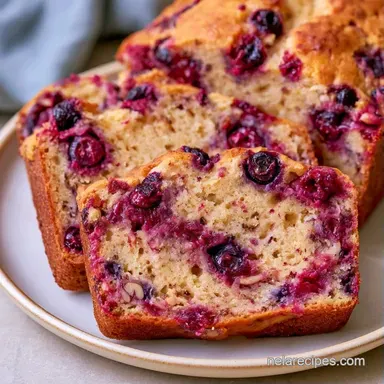 Almond Flour Blueberry Banana Bread: 12 Recipe Card