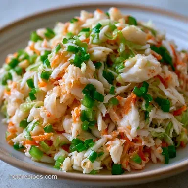 Easy Imitation Crab Salad in 10 Minutes Recipe Card