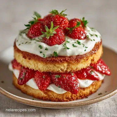 Holiday Strawberry Shortcake: Flaky Recipe Card