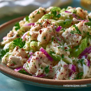Low Calorie Crab Salad with Greek Yogurt Recipe Card