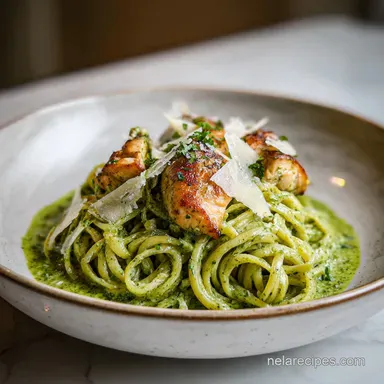 Pesto Chicken Pasta Recipe: Creamy and Velvety in 30 Minutes Recipe Card