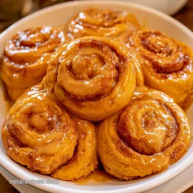 Brown Butter Pumpkin Cinnamon Rolls Recipe Card