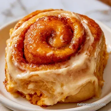 Pumpkin Pie Cinnamon Rolls in 55 Minutes Recipe Card