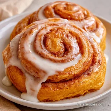 Pumpkin Spice Cinnamon Rolls for 12 Recipe Card
