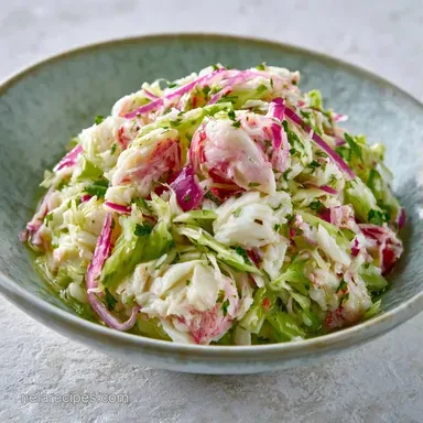 Simple Cold Crab Salad in 10 Minutes Recipe Card