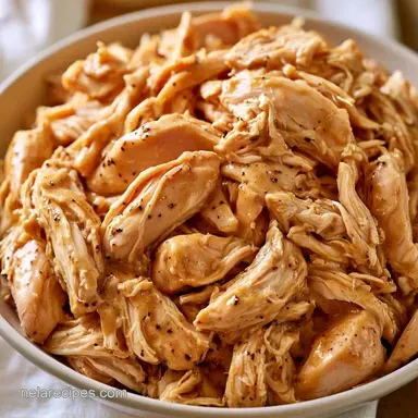 Slow Cooker Shredded Chicken Thighs Recipe Card