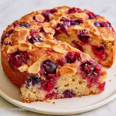 Sunken Berry Almond Cake in 40 Minutes Recipe Card
