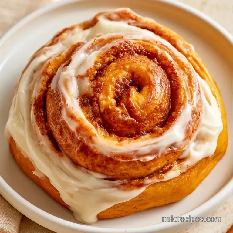 Glazed golden rolls arranged on a white ceramic platter, accented by cinnamon sticks and a dusting of sugar.