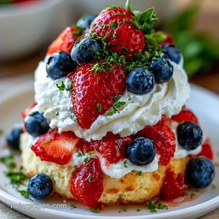 Red White Blue Strawberry Shortcake: Flaky and Fresh
