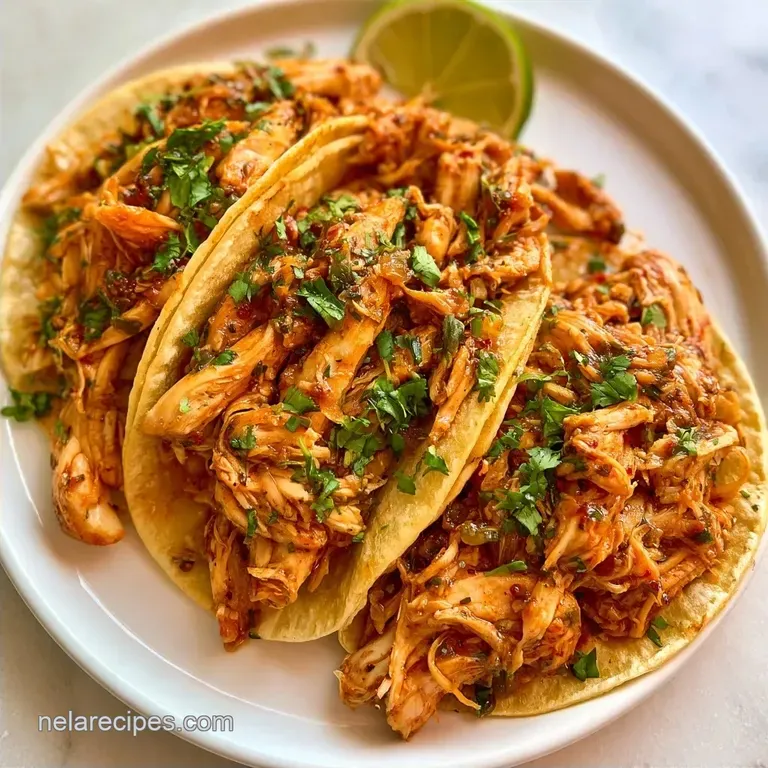 Slow Cooker Chicken Tacos with Chunky Salsa