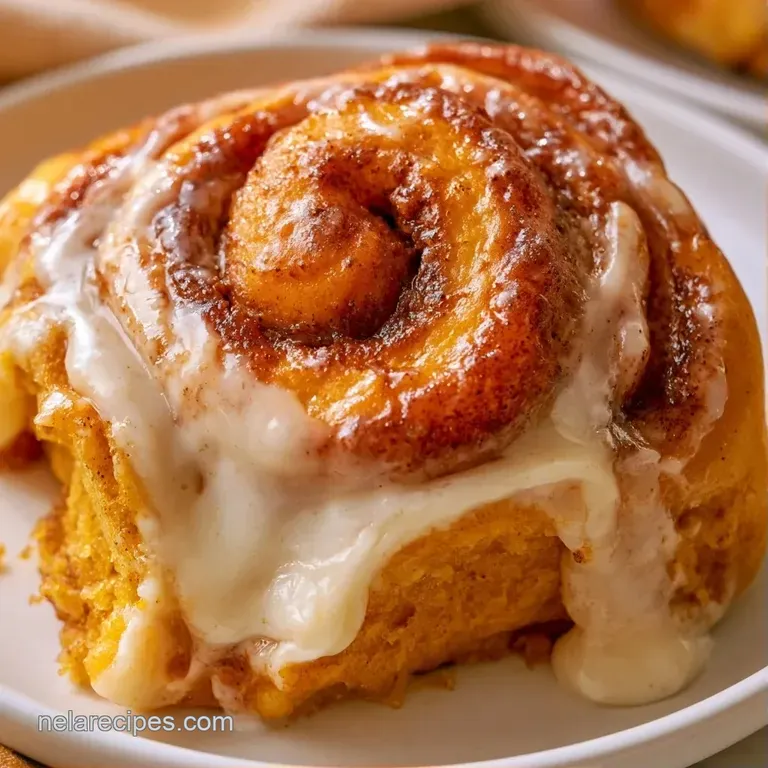 Warm, spiced orange rolls arranged on a white ceramic platter, topped with melting white glaze and a dash of cinnamon.
