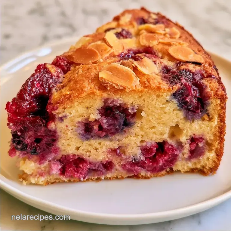 Sunken Berry Almond Cake with Almond Flour